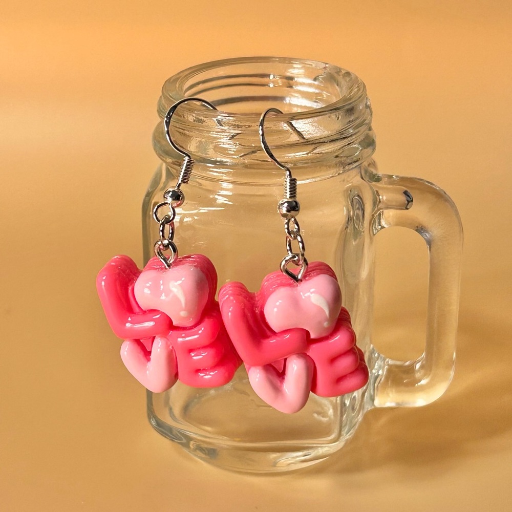 Love Valentines Day Earrings